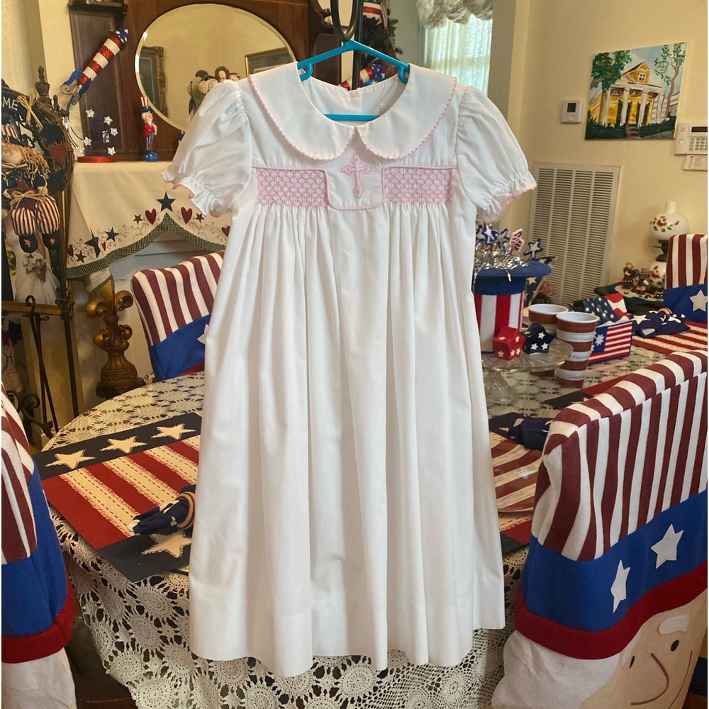 Shrimp & Grits Smocked Girls Dress size 5